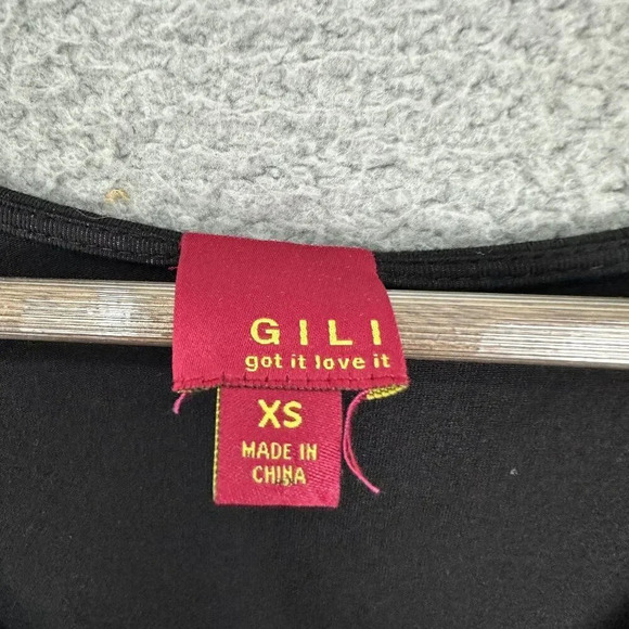 Gilli Dress womens XS black midi sleeveless gathered ruched drop waist flowy‎ - Picture 4 of 9